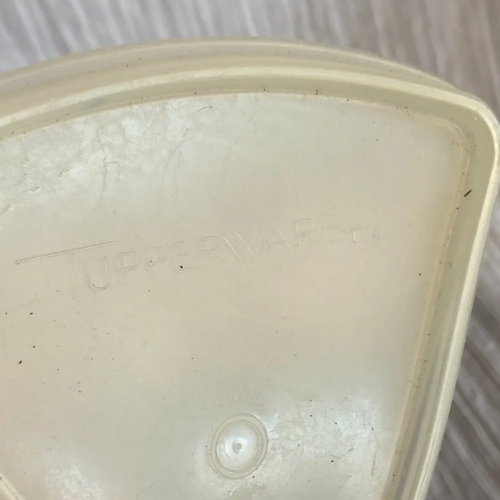 Vintage TUPPERWARE lot of 3-tall Spaghetti storage, bacon keeper, pie storage